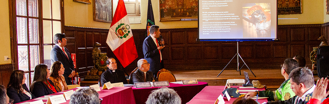 Arzobispado del Cusco presentó el Plan de Seguridad y Contingencia del Lunes Santo 2024 en primera reunión con autoridades