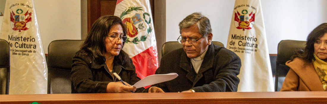 Arzobispado del Cusco y la Dirección Desconcentrada de Cultura del Cusco firman Convenio Marco de Cooperación Interinstitucional para la Protección del Patrimonio Cultural Eclesiástico en Cusco